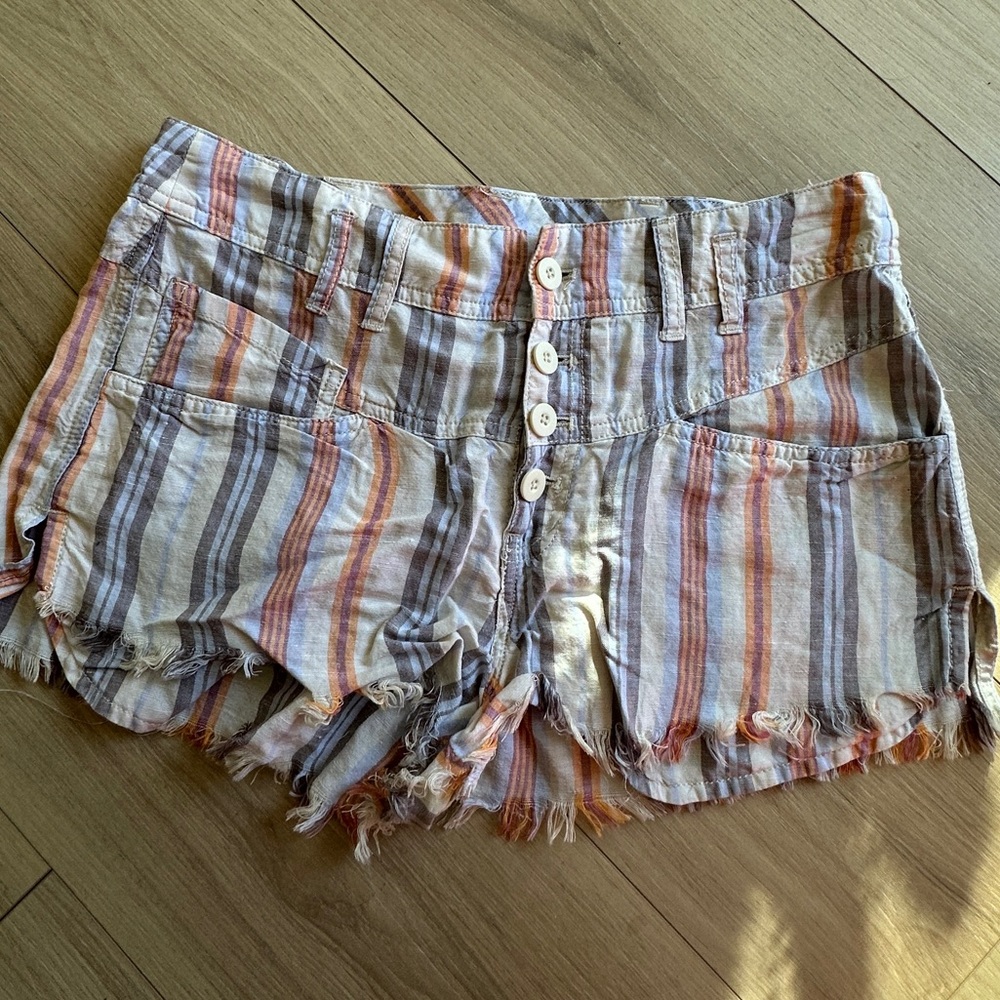 Free People Striped Shorts